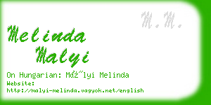 melinda malyi business card